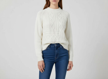 sweter kopertowy wiązany zara: Светр жіночий, розмір 2XS