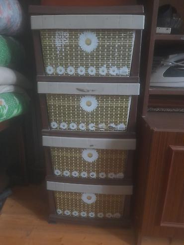 kamotlar mebel: Plastik çekmecəli organizer - 4 mərtəbəli plastik şkaf/komod - Hər — 1