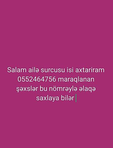 Şəxsi sürücü, 45 yaş, stajı 25 il, Şəxsi nəqliyyat vasitəsi ilə lalafo.az -da Şəxsi sürücü, 45 yaş, stajı 25 il, Şəxsi nəqliyyat vasitəsi ilə