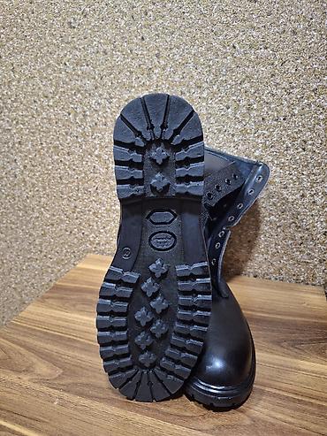 batinka herbi: Məhsul: Dəri hərbi üslubda bağcıqlı çəkmələr - Material: Qalın — 4
