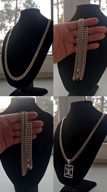 Серебряные цепочки: Серебряная цепь "Император" вес 120 гр 60 см Ручная работа Серебро 925 — 24