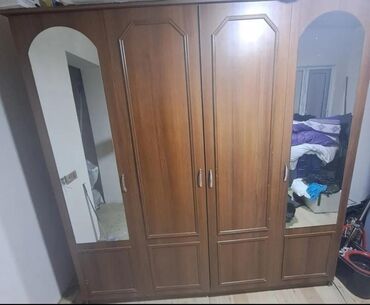шкаф в гостинную: İşlənmiş, Açılan, 2 qapılı Düz dolab, Qarderob, paltar dolabı
