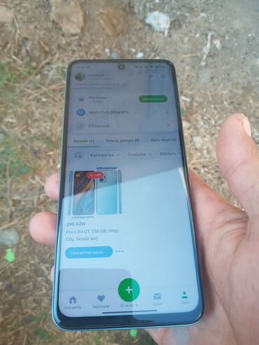 телефон fly evo tech 4: Poco X4 GT, 256 GB, rəng - Göy, Simsiz şarj