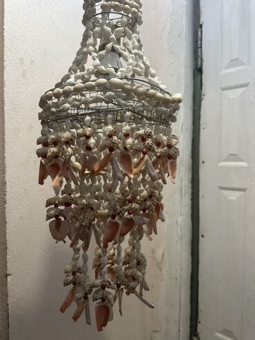 ультрафиолетовая лампа: Dəniz qabıqlarından hazırlanmış asma dekor/lüstr - Material