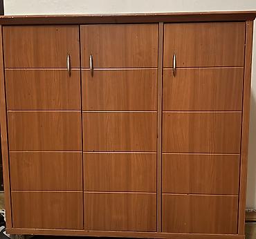 шкаф купе угловой: Б/у, 6 дверей, С зеркалом, Коричневый, Распашной, Угловой шкаф — 3