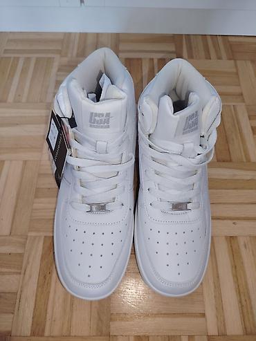 air step: Muške patike – mid-cut kožne sportske patike u beloj boji UG 29cm - — 1