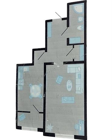 56: 1 комната, 56 м², Джал-15 Элитка, 5 этаж, ПСО (под самоотделку) — 2