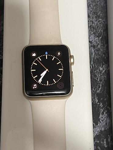 irsad electronics smart saatlar: Apple Watch Series 2 nəsil – Gold/alüminium korpus, krem rəngli — 2