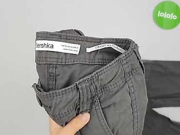 czarne cargo pull and bear: Bershka, Spodnie cargo damskie, rozmiar 2XS — 5