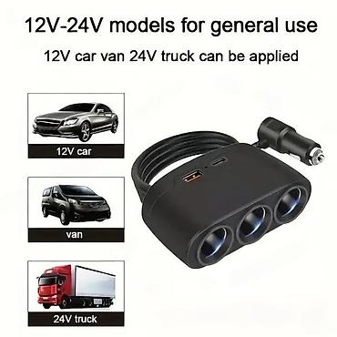 Ostalo: Auto punjač sa 3 priključka+2 USB Ouyaaqii D'25 NOVO. Opis proizvoda — 4