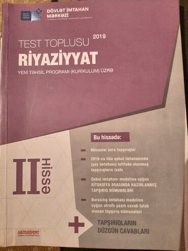 dim azerbaycan dili qayda kitabi 2022: Riyaziyyat Test Toplusu
2ci hissə