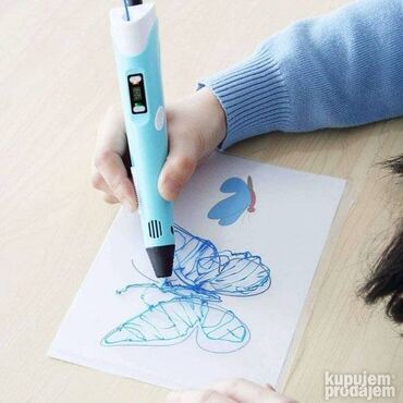 prsluk za vodu za decu: 3D Pen-2 Professional | Olovka za 3D štampanje sa 3 x 1,75 mm ABS/PLA