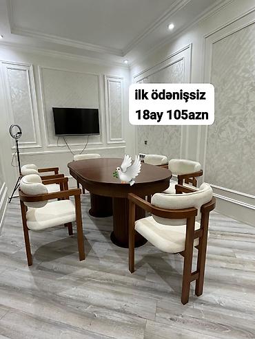 reception is elanlari: Qonaq otağı üçün, Yeni, Açılmayan, Oval masa, 6 stul — 1