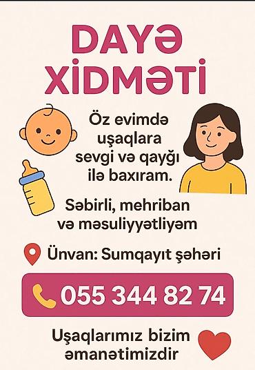 ev temizliyi: Daya xidməti Öz evimdə uşaqlara sevgi və qayğı ilə baxıram. Səbirli — 1