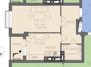 куплю квартиру парк фучика: 1 комната, 41 м², Элитка, 6 этаж, ПСО (под самоотделку)