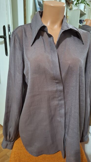 moderne košulje ženske: Reserved, L (EU 40), Satin, Single-colored, Stars, color - cappuccino