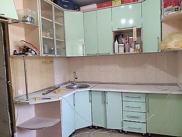 уголок на: Кухонный гарнитур угловой, бледно‑мятные фасады глянец Состав и — 2