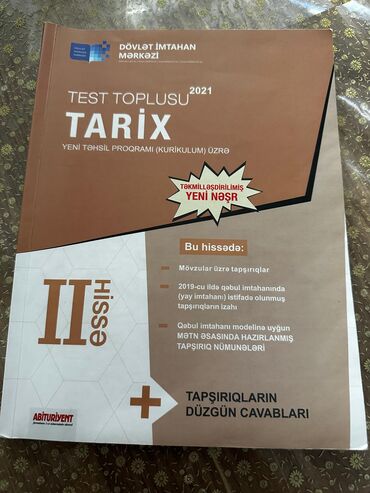 deyanetin testleri: Tarix Test toplusu 2ci hissə