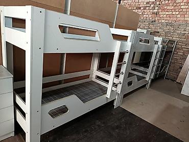 bunk bed: Двухъярусные детские кровати из ЛДСП - Конструкция: два спальных — 1