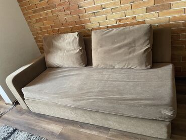 мяхкий мебел: Диван-кровать, цвет - Коричневый, Б/у