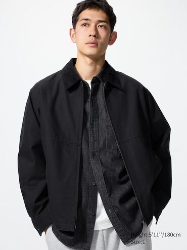 пиджак белый: Мужская куртка, L (EU 40), Uniqlo, Новый, цвет - Черный, Самовывоз, Платная доставка