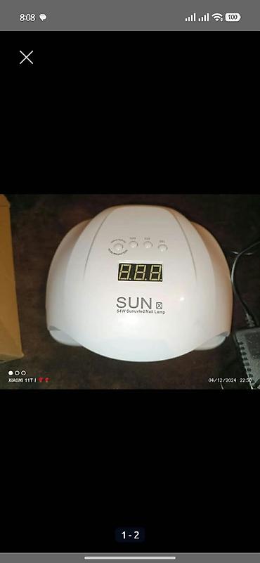 SUN 54W UV/LED manikür lampası iki dəfə işlənib. Kutusunda - Model lalafo.az -da SUN 54W UV/LED manikür lampası iki dəfə işlənib. Kutusunda - Model