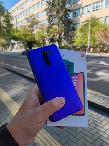 irshad telecom redmi: Xiaomi Redmi 9, 64 GB, rəng - Göy, 
 Zəmanət, Barmaq izi, İki sim kartlı