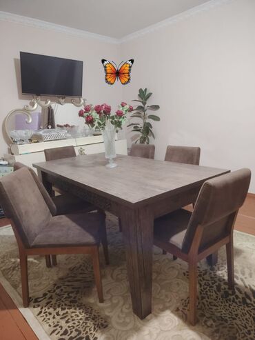 İkimərtəbəli uşaq çarpayıları: SAMİRƏ🦋 Acilan masa desti 300m satilir. 6 oturacaq daxil. Cox
