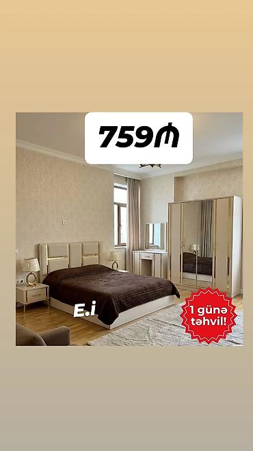 tek yataqlar: Yataq otağı mebel dəsti Dəst tərkibi: - Böyük ölçülü çarpayı (yumşaq — 1