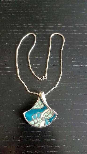 hündür boğaz çəkmələr: 925 gümüş kolye - Material: 925 ayar gümüş (asma hissənin arxa — 1