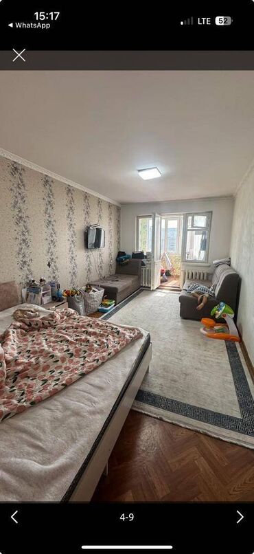 снять квартиру без риэлтора: 1 бөлмө, 32 кв. м, 104-серия, 4 кабат, Косметикалык ремонт