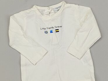biała elegancka bluzka z długim rękawem: Bluzka, 3-6 m, stan - Dobry