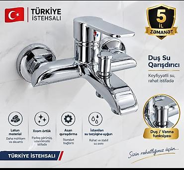 dus basligi: Türkiyə istehsalı divara quraşdırılan duş/vanna kranı – su — 1