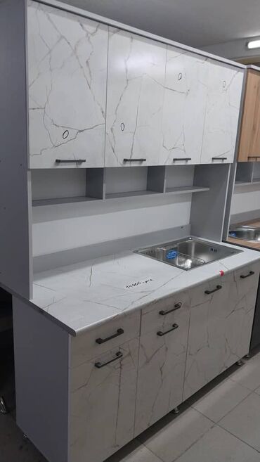 Кухонные гарнитуры: Кухонный гарнитур, Новый, цвет - Белый, ДСП, Платная доставка, Самовывоз — 8