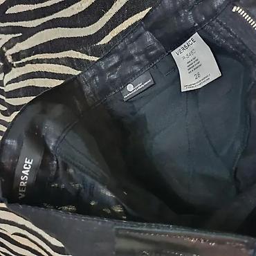 Ostala muška odeća: VERSACE PANTALONE VEL. S VOSKIRANE | Versace crne pantalone od lana — 7