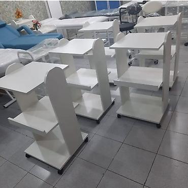 sumqayit salon: Kosmetik/prosedur üçün çoxrəfli servis arabaları - Material: ağ — 1