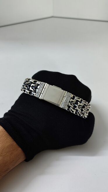 Серебряные браслеты: Браслет, Проба 925, Мужские, Новый — 7