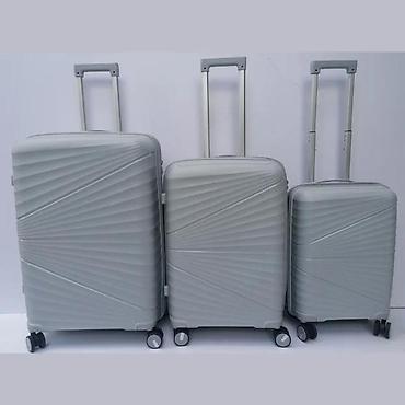 ysl torba original: Set od tri putne torbe u svetlosivoj boji, sa tvrdom školjkom i — 2