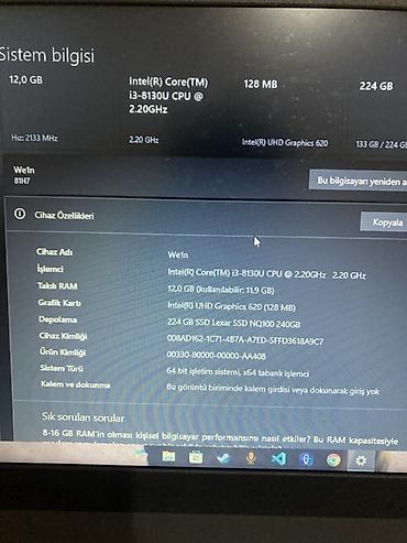 iphone 12 pro max dubai version: İşlənmiş Lenovo IdeaPad, 15.6 ", Intel Core i3, 256 GB, Ödənişli çatdırılma, Ünvandan götürmə — 8