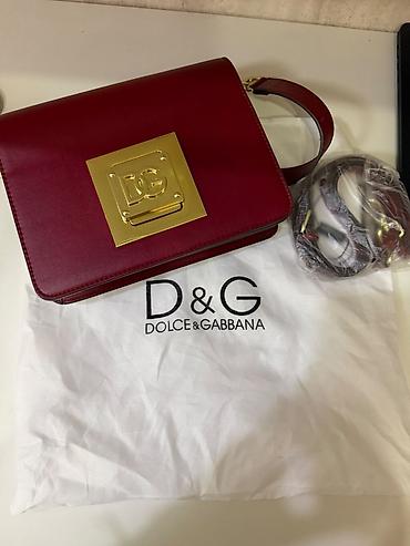 canta modelləri: Dolce & Gabbana (D&G) çiyin/çapraz çanta - Rəng: tünd bordo - — 1