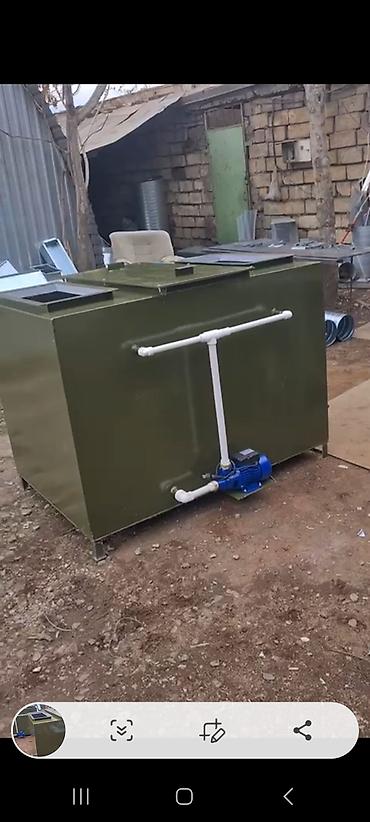 Сантехнические работы: Sənaye tipli yağ tutucu (grease trap) və tüstü boğucu filtrləmə - — 2