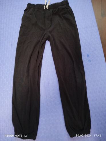 спартивный штаны: Джинсы и брюки, цвет - Черный, Б/у