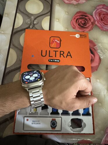bw8 ultra smartwatch: İşlənmiş, Smart saat, rəng - Gümüşü