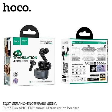 микрафон петличка: Беспроводные вакуумные наушники, Hoco, Новый — 3