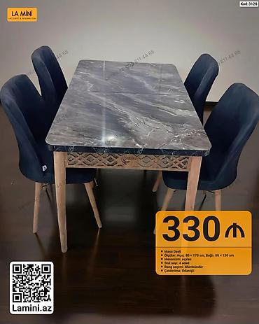 Mebel: Mebel dəsti – açılan masa və 4 ədəd stul - Kod: 3128 - Brend: LA MINI — 1