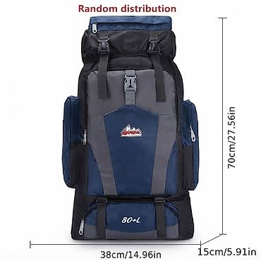 Rukzaklar: Turist/Səyahət çantası – 80L+ Ölçülər: - Hündürlük: 70 sm (27.56 in) — 1