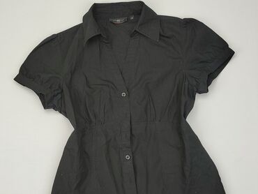 czarne bluzki krótki rękaw obcisła: Koszula Damska, New Look, L, stan - Bardzo dobry