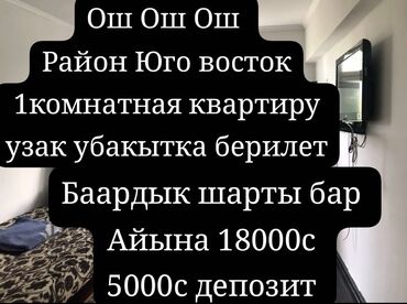 дешёвые квартиры в бишкеке: 1 бөлмө, Менчик ээси, Чогуу жашоосу жок, Толугу менен эмереги бар