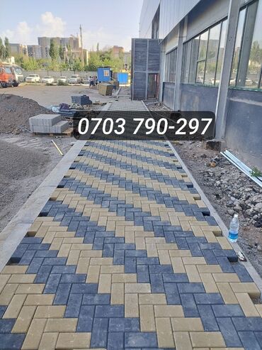 Брусчатка кирпич: Брусчатка кирпич, Для парковки, Бетонная, Литая, Новый, Бесплатный выезд, Укладка, Гарантия — 10