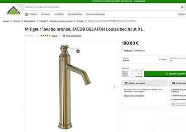 Slavine: Retro slavina za lavabo – Jacob Delafon “Louise”, hrom - Tip — 7